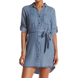 Velvet Heart Chambray Denim Shirt Dress